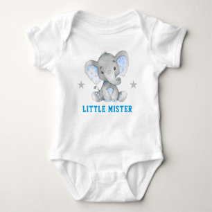 Kleiner Gentleman Blue Boy Elephant Baby Strampler