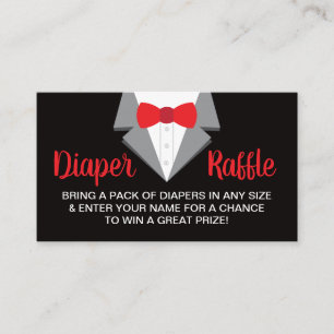 Kleiner Gentleman Diaper Raffle Ticket, Tuxedo Visitenkarte