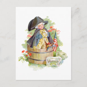 Kleiner George Washington überquert die Delaware Postkarte