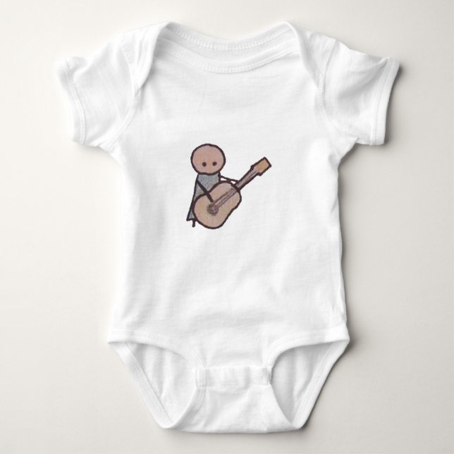 Kleiner Gitarrenbabybodysuit Baby Strampler (Vorderseite)
