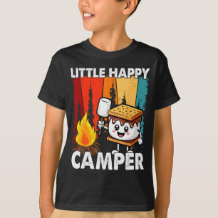 Kleiner glücklicher Camper lustiger Junge Mädchen  T-Shirt