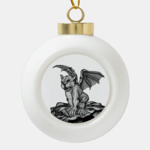 Kleiner Golem Gargoyle Keramik Kugel-Ornament
