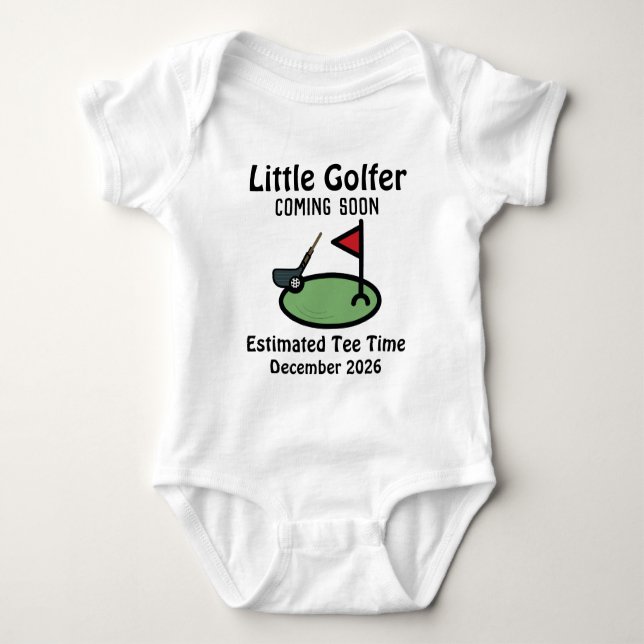 Kleiner Golfer - Golfing Buddy T-Shirt Time Baby Strampler (Vorderseite)