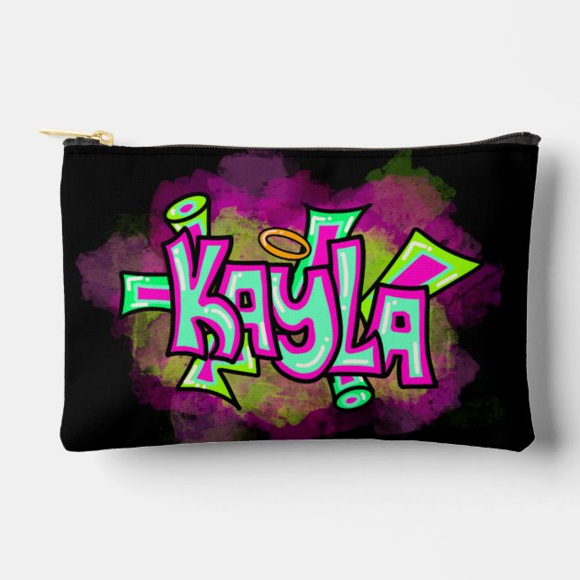 Kleiner Graffiti Name Pouch Zubehörtasche (Vorderseite)