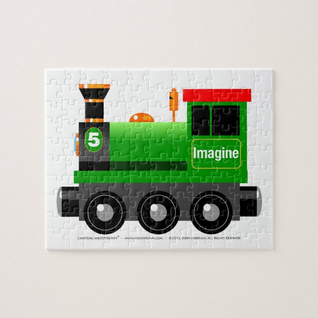 Kleiner grüner Motor Puzzle (Horizontal)