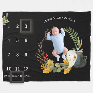 Kleiner Halloween-Geist-Baby-Meilenstein-Decke Fleecedecke