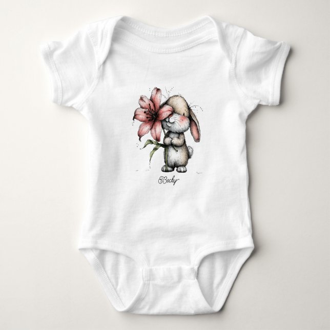 Kleiner Hase Baby Strampler (Vorderseite)