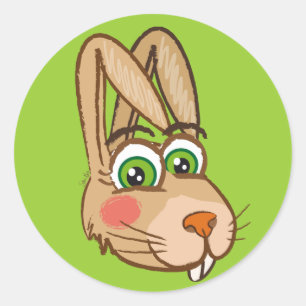 Kleiner Hase - runder Aufkleber