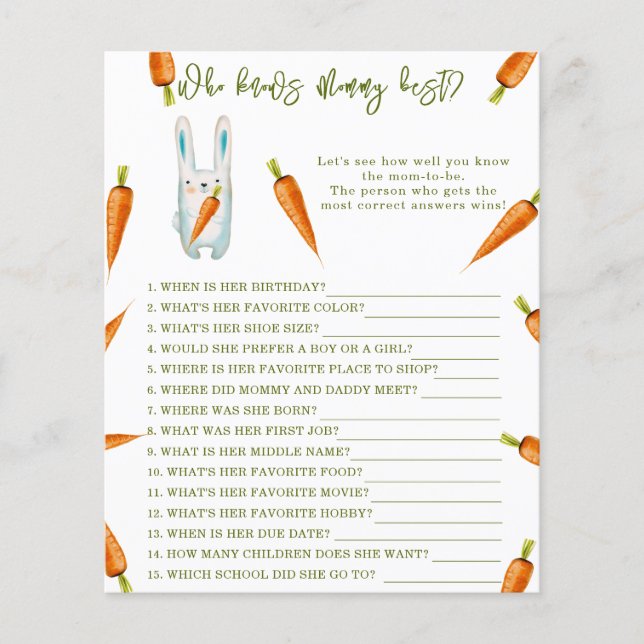 Kleiner Hase - Wer kennt Mami am besten (Vorderseite)