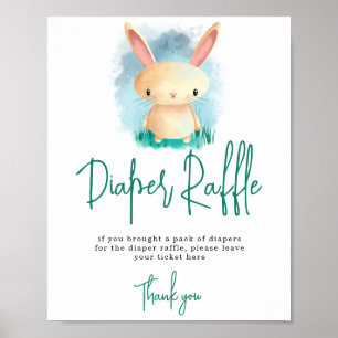 Kleiner Hase - Windel Raffle Spiel Poster