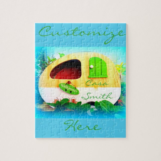 kleiner Haus-Sinti und Romawohnwagen Puzzle (Vertikal)