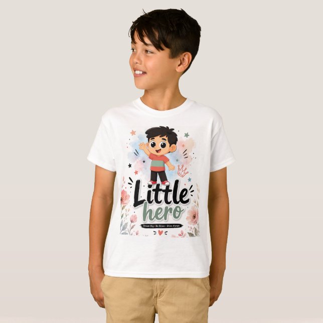 Kleiner Held süße Kinder T-Shirt  (Vorne ganz)