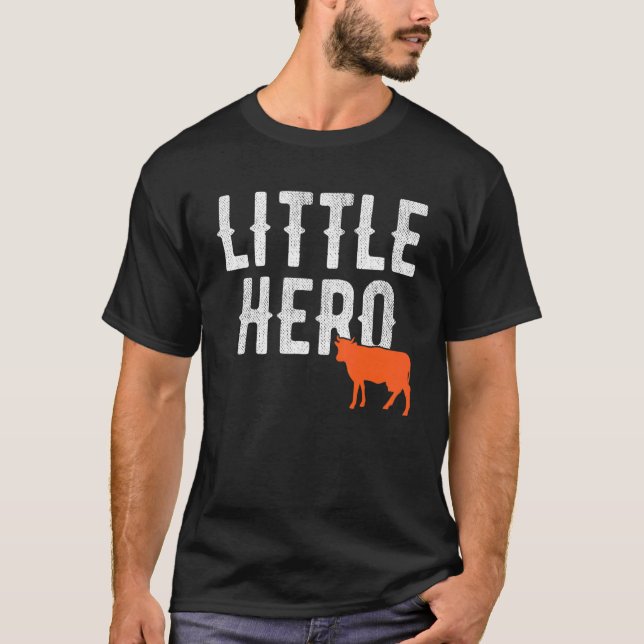 Kleiner Held Süßes Tier Kuh T-Shirt (Vorderseite)
