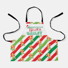 Kleiner Helfer Bake Lebkuchen Mann rot grün Schürze