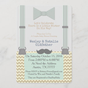 Kleiner Herr BabyShower Invite Einladung