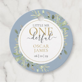 Kleiner Herr ONEderful Boy First Birthday Blue Geschenkanhänger