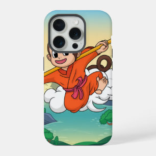 Kleiner himmelwärts gerichteter Wukong iPhone 15 Pro Hülle