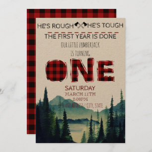 Kleiner Holzfäller-Geburtstag laden - den Einladung