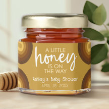 Kleiner Honig auf dem Weg - Retro Stripe Babydusch