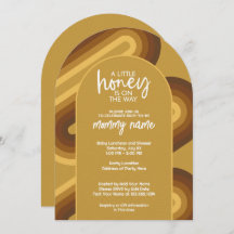 Kleiner Honig auf dem Weg Retro Stripes Babydusche