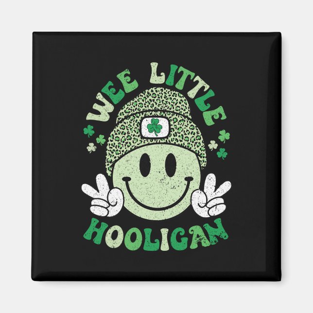 Kleiner Hooligan-Lächeln Gesicht St. Patricks Tag  Magnet (Vorne)