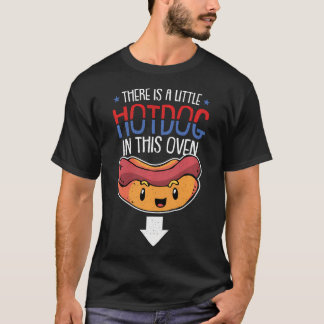 Kleiner Hotdog Im Ofen 4. Juli Schwangerschaft T-Shirt