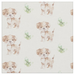 Kleiner Hund mit Schmetterling Stoff