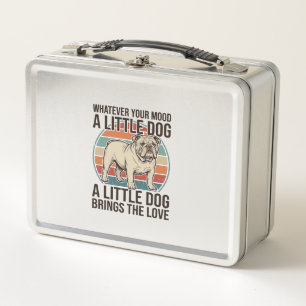 Kleiner Hunde Liebhaber Vintage Bulldogge Zitat Sh Metall Brotdose