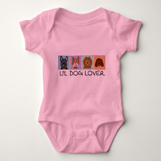 Kleiner Hundeliebhaber-T-Shirts und Geschenke Baby Strampler (Vorderseite)