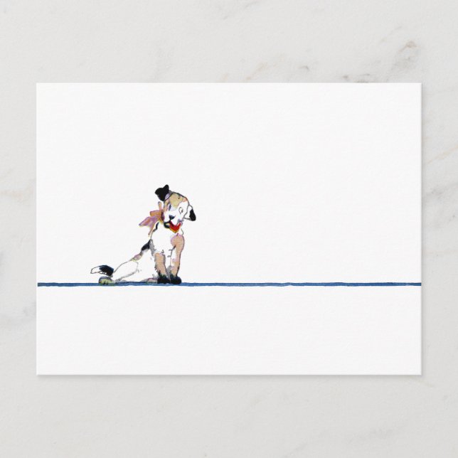 Kleiner Hundeunterschied Postkarte (Vorderseite)