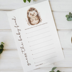 Kleiner Igel-Rat-Baby-Essen-Baby-Party-Spiel Poster