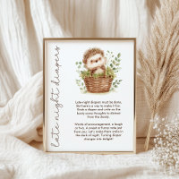 Kleiner Igel Späte Nacht Windel Baby Shower Spiel