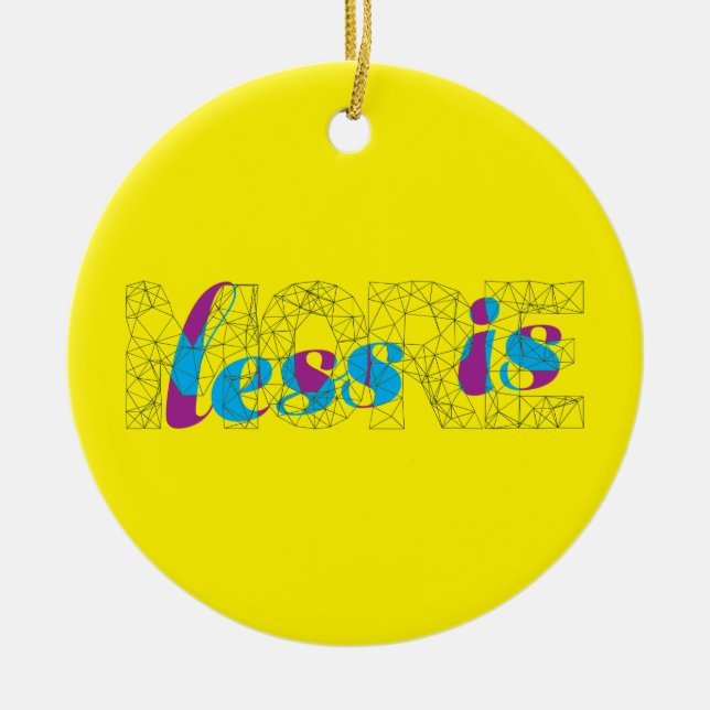 Kleiner ist Minimalistischeres Keramikornament (Vorne)