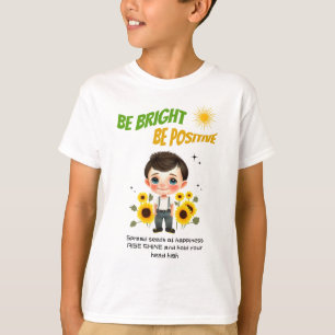 Kleiner Junge mit Sonnenblumen T-Shirt