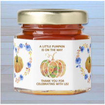 Kleiner Junge Pumpkin ist auf dem Weg Baby-Dusche