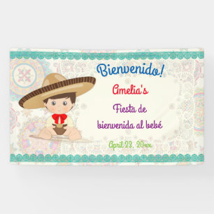 Kleiner Junge Spanischer Mexikanischer Sombrero Ni Banner