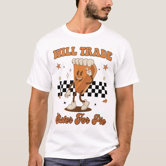 Kleiner Junge Thanksgiving Wird Schwester Für Kuch T-Shirt (Vorderseite)