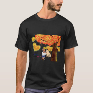 Kleiner Junge und Mops-Hunde individuelle Hunderas T-Shirt