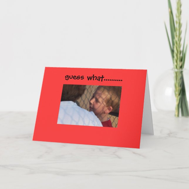 KLEINER JUNGE WEISST ZU GRANMA'S OHR.... KARTE (Vorderseite)