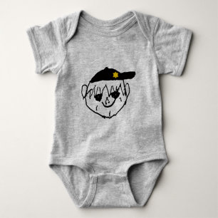 Kleiner Junge zeichnet Baseballkappe mit Stern Baby Strampler