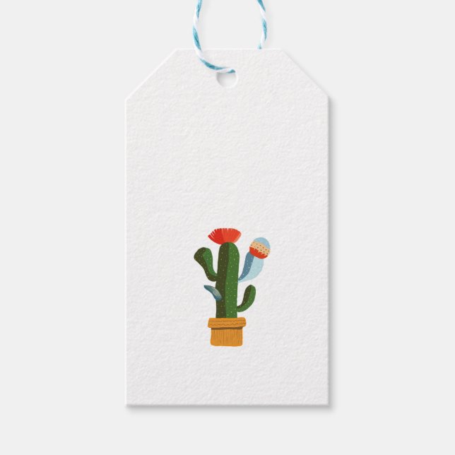 Kleiner Kaktus Geschenkanhänger (Vorderseite)