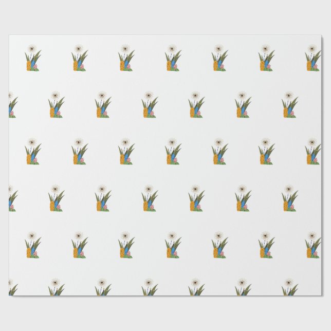 Kleiner Kaktus Geschenkpapier (Flach)