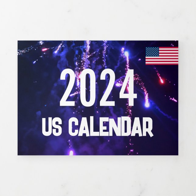 Kleiner Kalender 2024 Dreifach-gefaltete Programmkarte (Cover)