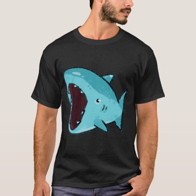 Kleiner kauender Hai T-Shirt (Vorderseite)