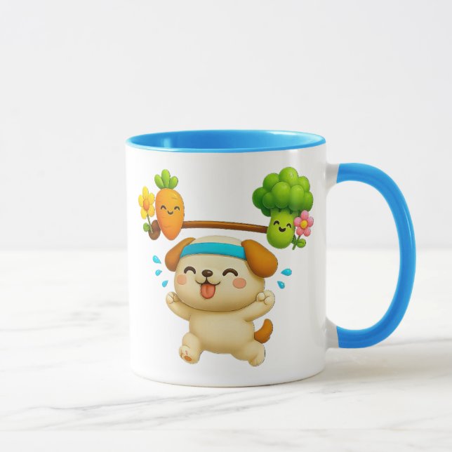 Kleiner Kawai-Sporthund Tasse (Rechts)