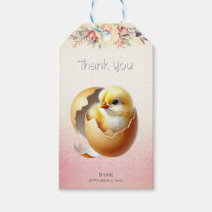 Kleiner Kick Hatching Floral Geschenktag Geschenkanhänger