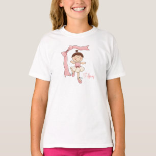 Kleiner KinderT - Shirt der Ballerina-(Brown-Haar)