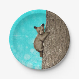 Kleiner Kletterbär Pappteller