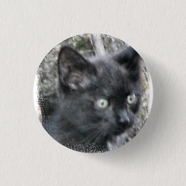Kleiner Knopf des wilden Kätzchens Button (Vorderseite)