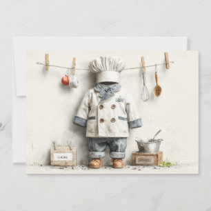 Kleiner Koch 1. Geburtstag Party Einladung